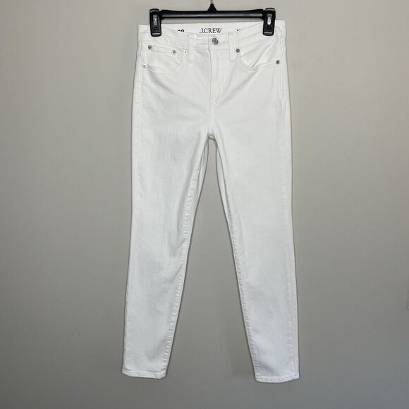 J.CREW Skinny Jeans Women 28 White 9" Toothpick Stretch BQ310 - Picture 3 of 14